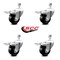 Service Caster 3 Inch Phenolic Swivel 12mm Threaded Stem Caster Set with Total Lock Brake SCC-TSTTL20S314-PHS-M1215-4 - alternate 2